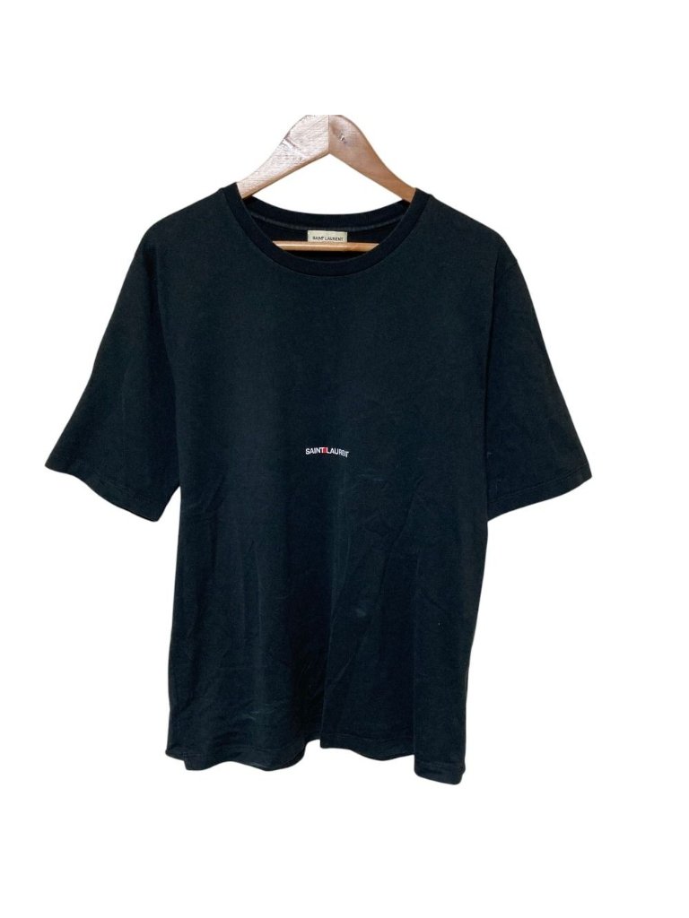 Saint Laurent Paris Logo Print T-Shirt Xs Black